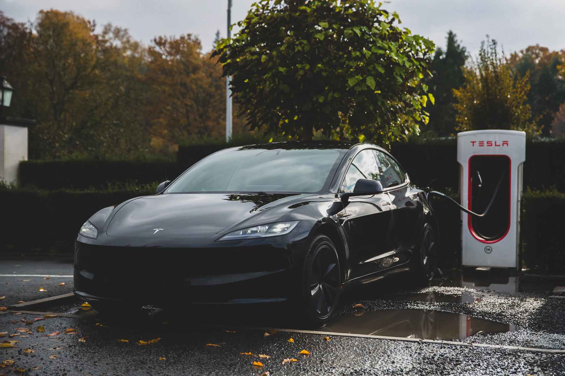 Tesla Model 3 charging, serviced by our Tesla repair team in Toronto
